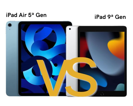 Vergleich des iPad Air mit dem iPad der 9. Generation